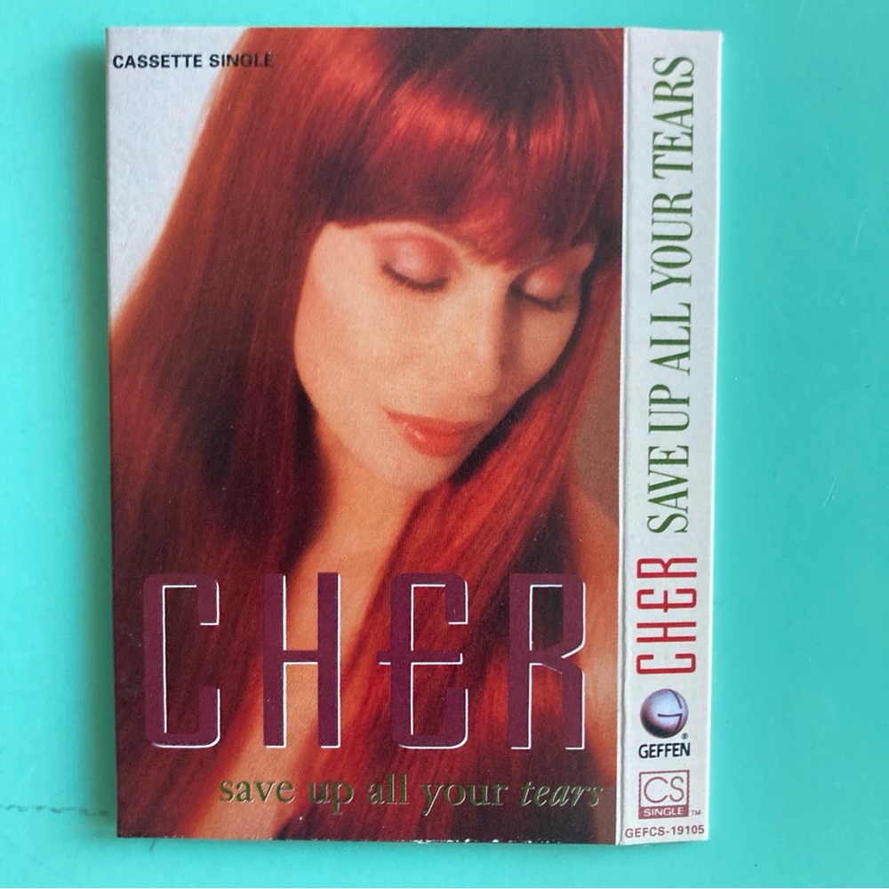 Cher Cassette Cardboard Single Cover ONLY From Song Save Up All Your Tears 1991